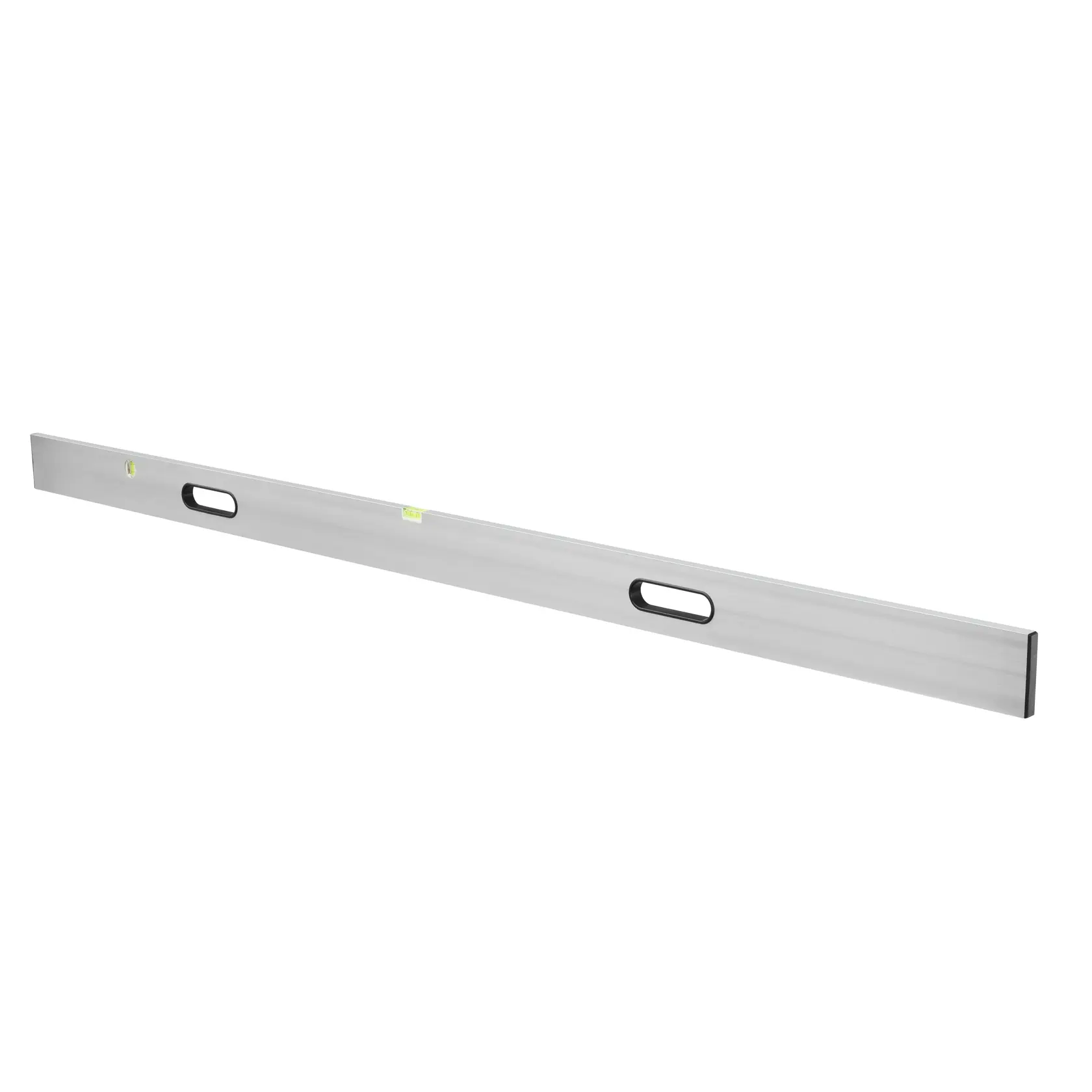 Langer Aluminium-Wasserwaage mit zwei Griffen für präzises Messen und Nivellieren bei Bauarbeiten.