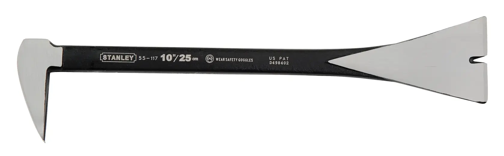 Stanley 25 cm Hebelstange mit schräger und flacher Seite zum Hebeln und Nägelziehen.