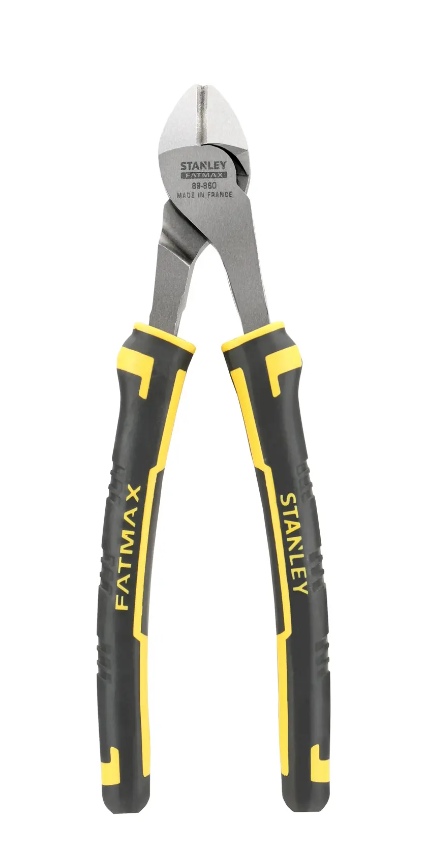 Stanley FatMax Seitenschneider mit schwarz-gelbem Griff, Werkzeug zum Schneiden von Drähten.