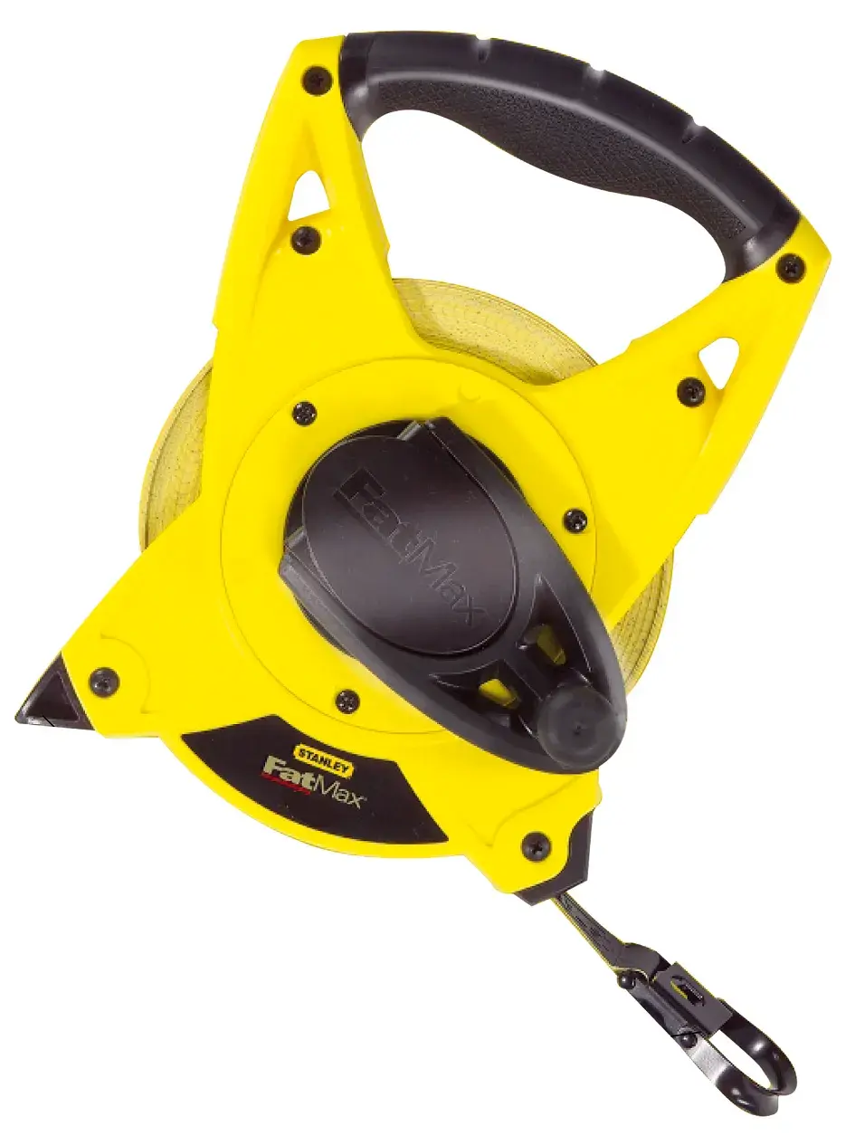 STANLEY 2-34-814 Bandrolle, gelb und schwarz, Vorderansicht, ergonomischer Griff.
