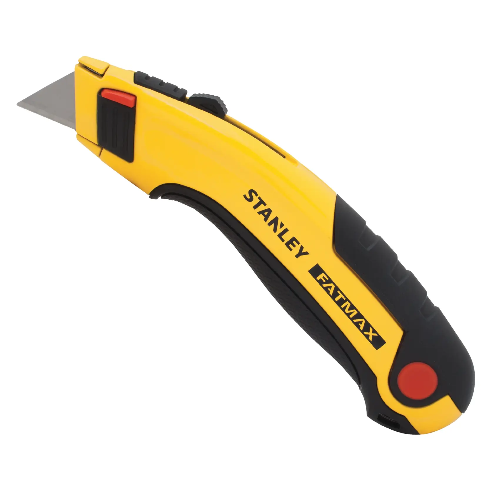 Stanley FatMax Messer mit gelb-schwarzem Griff und sichtbarer Klinge.