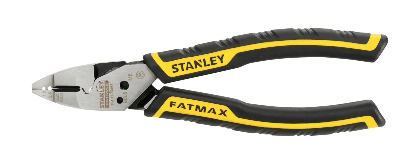 Stanley FatMax Zange mit ergonomischen gelb-schwarzen Griffen, auf weißem Hintergrund gezeigt.