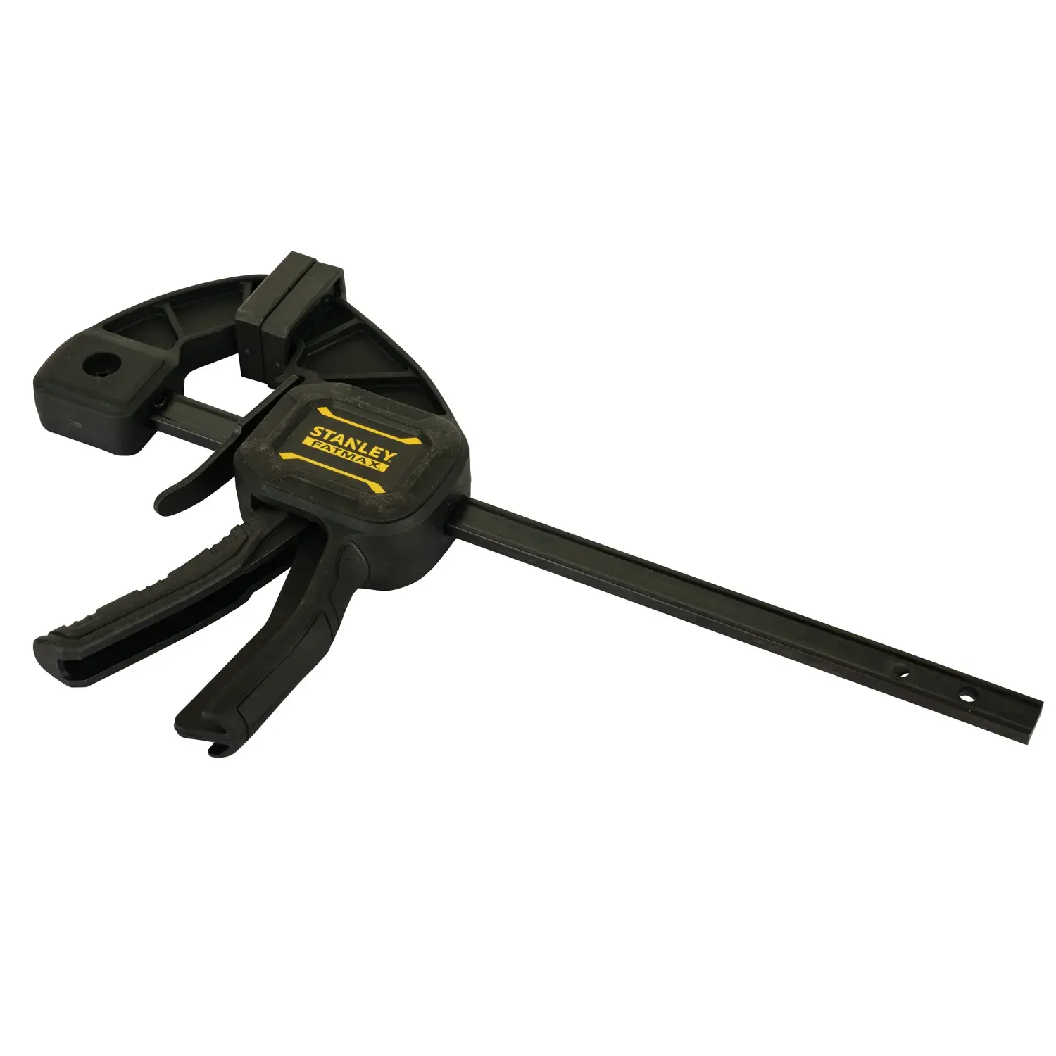 STANLEY FMHT0-83232 schwarzer Auslösezwinge seitliche Ansicht auf weißem Hintergrund.