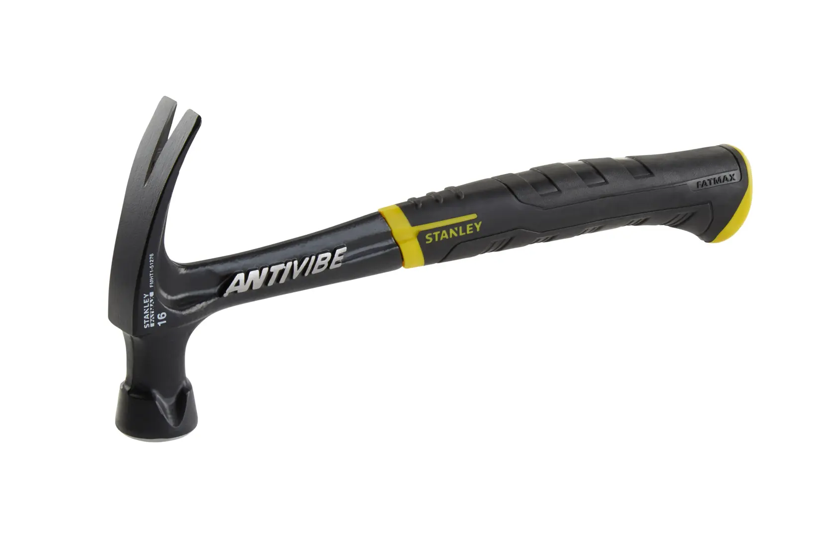 Stanley FatMax Antivibe Hammer mit schwarz-gelbem Griff, für weniger Vibration und komfortable Nutzung.