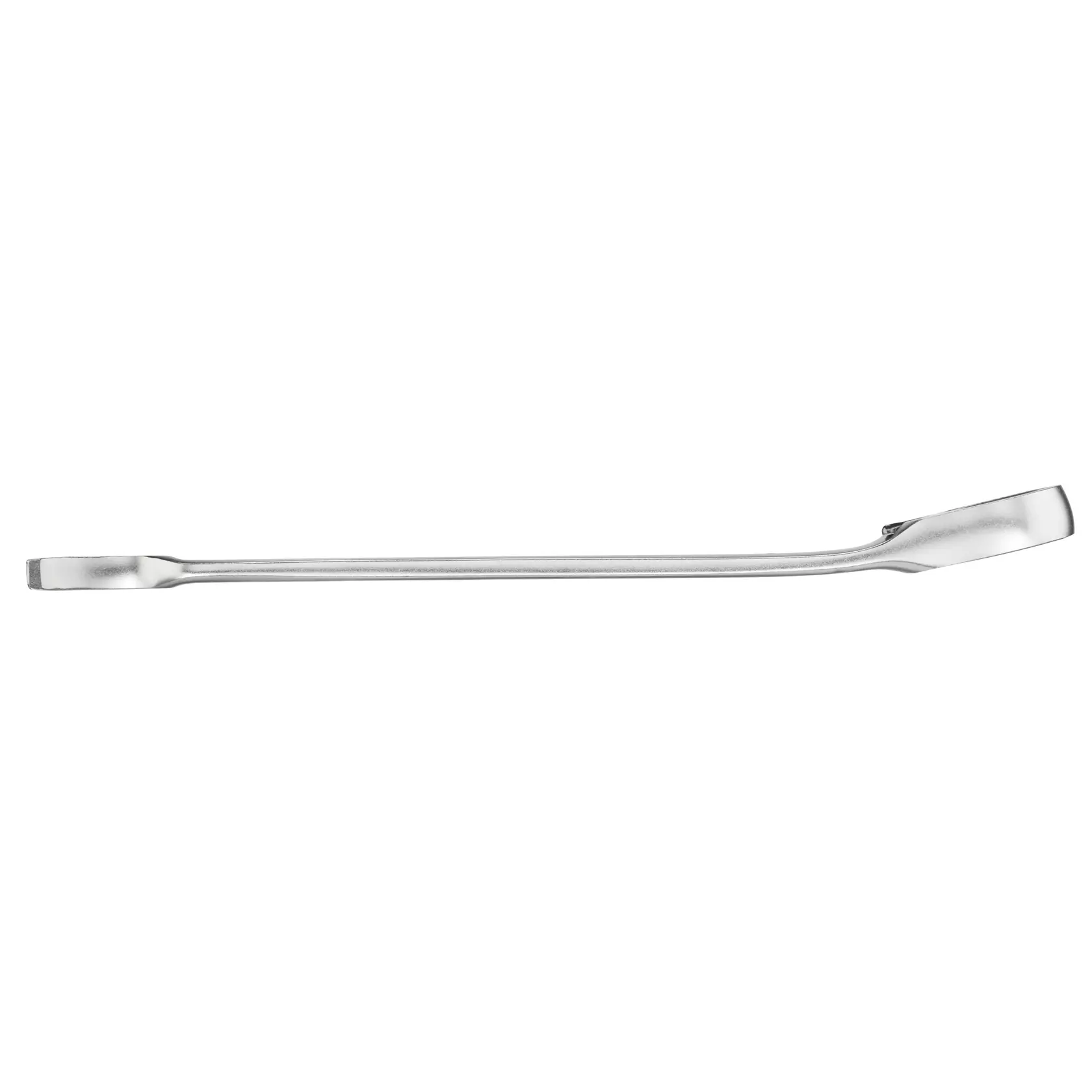 STANLEY FMMT13085-0 Stahl-Stemmeisen, Seitenansicht, gebogene Form, flache Enden auf weißem Hintergrund.