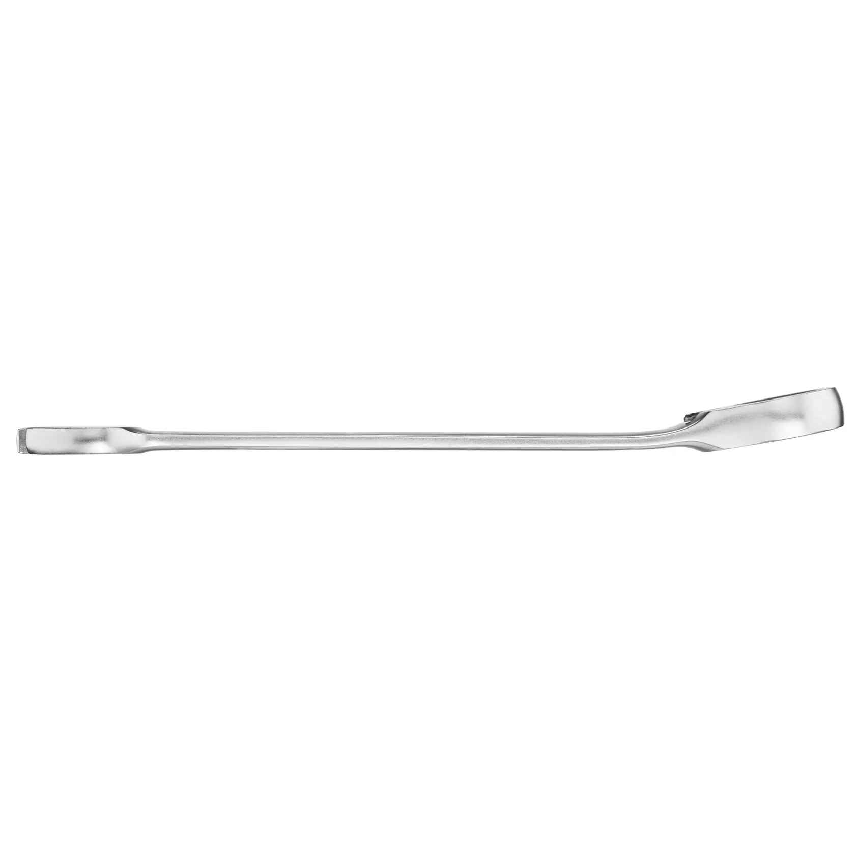 STANLEY FMMT13089-0 flacher Brecheisen, silberfarbenes Metall, Seitenansicht auf weißem Hintergrund.
