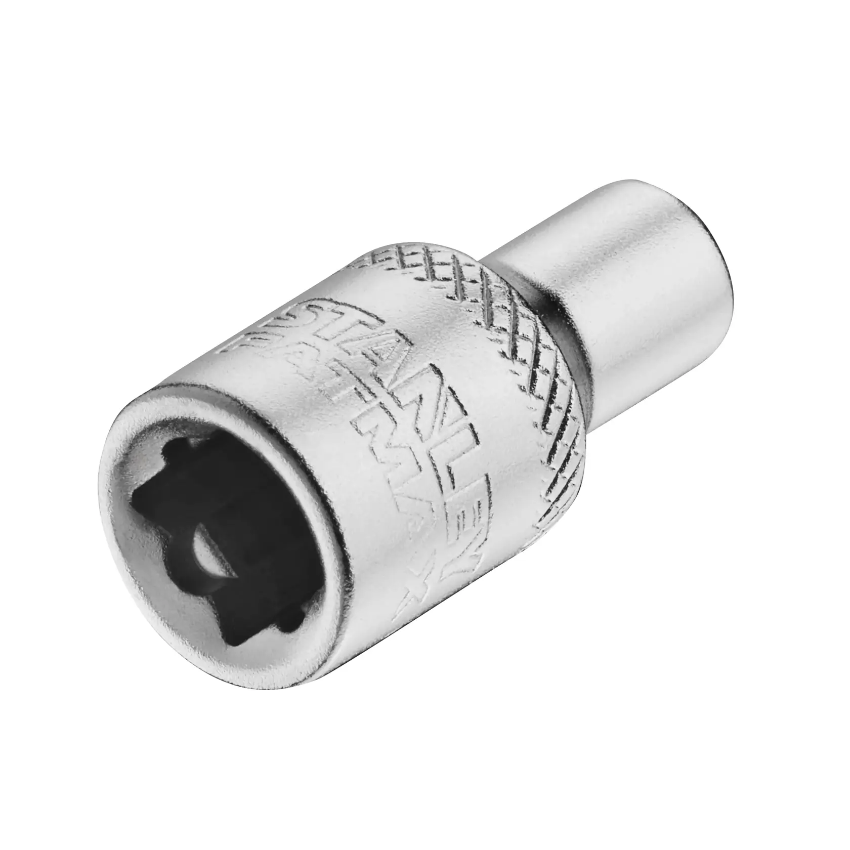 STANLEY FMMT17186-0 Steckadapter silber, Nahaufnahme auf weißem Hintergrund.