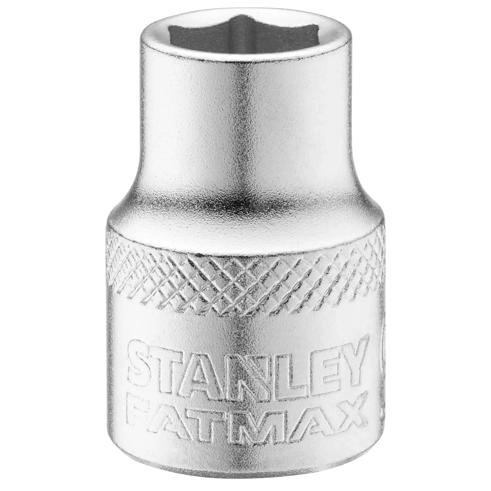 STANLEY FMMT17209-0 Steckschlüssel, Chrom, Fotografie, Vorderansicht, Rändelgriff, FatMax.