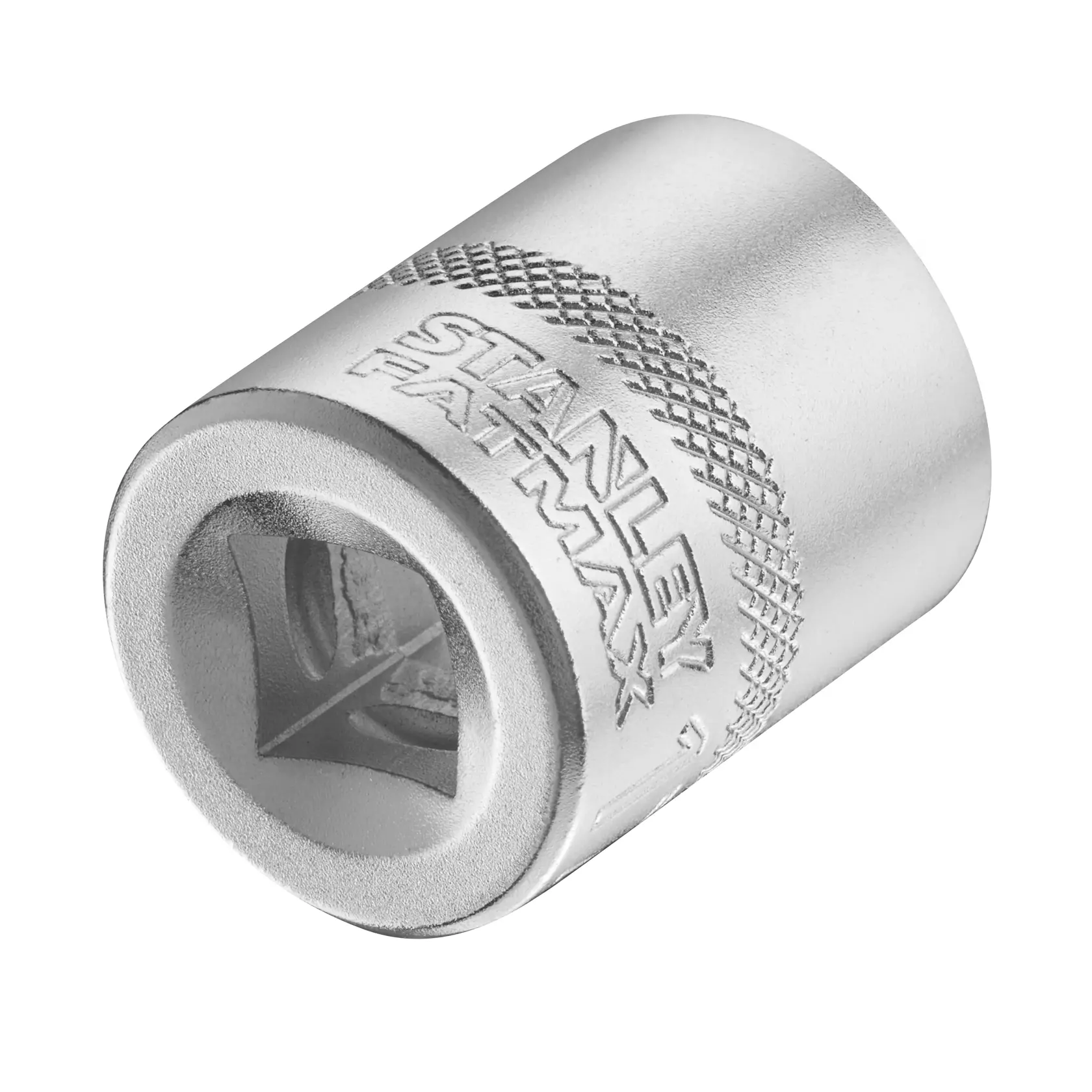 STANLEY FMMT17217-0 Steckschlüssel, silber, Nahaufnahme, FATMAX Gravur, strukturierter Griff, Werkzeugzubehör
