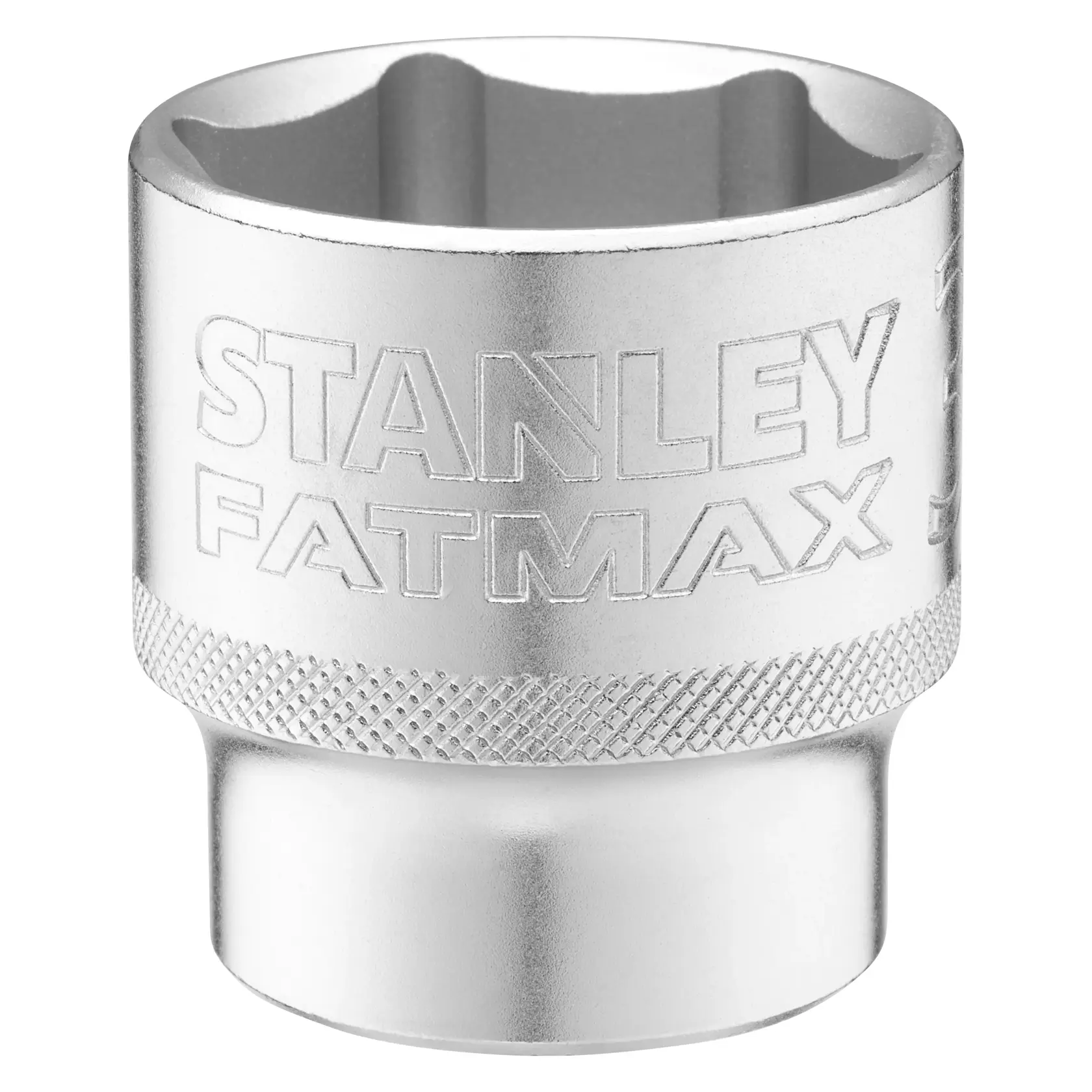 STANLEY FMMT17247-0 Steckschlüssel, silber, Frontansicht, gerändelter Griff, FATMAX.