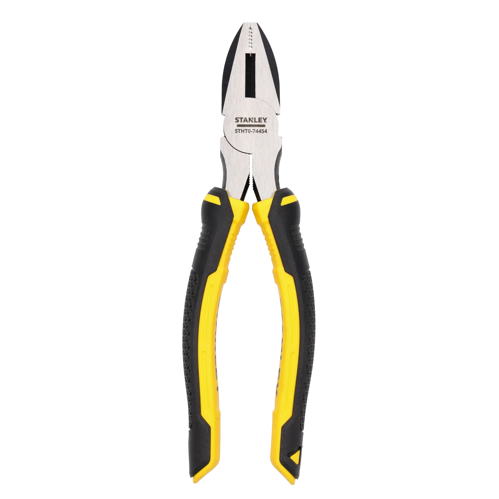 Stanley-Seitenschneider mit ergonomischen schwarzen und gelben Griffen, Modell STHT0-74454.