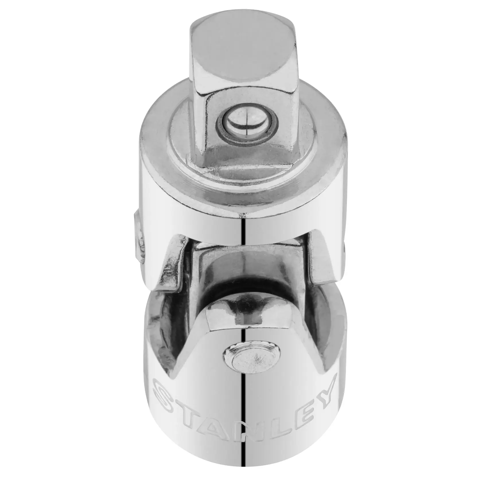 STANLEY STMT86211-0 Chrom-Universalgelenk, Werkzeugzubehör, Vorderansicht auf weißem Hintergrund.