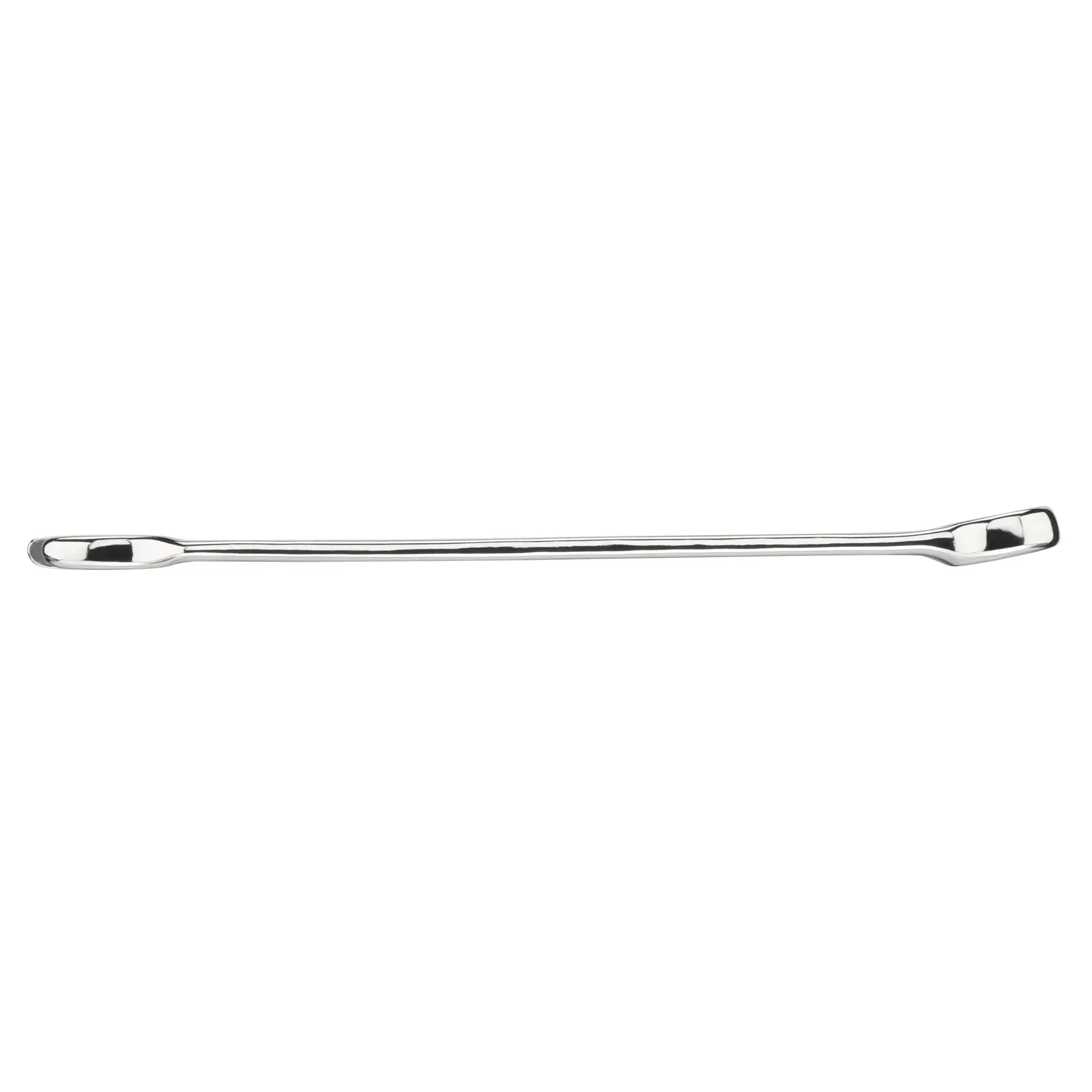 Foto des STANLEY STMT95908-0 Brecheisen mit Chrom-Finish, flach mit abgewinkelten Enden, Draufsicht.